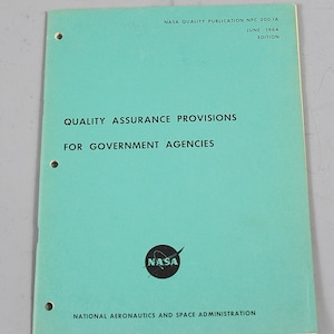 APOLLO-programma Bepalingen voor kwaliteitsborging voor overheidsinstanties 1964 Originele handleiding NASA-ingenieur Herkomst