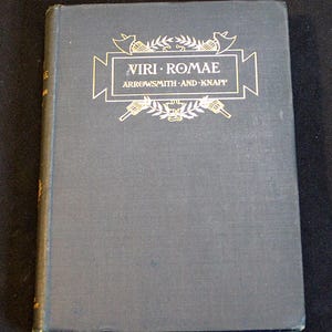 Selezioni da Viri Romae di Arrowsmith e Knapp Antico manuale di insegnamento del latino Libro di istruzioni 1896 Roma Italia Mappa Vocabolario Incisioni