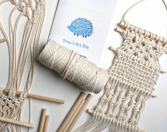 Macrame kit - Kids art activity Diy Macrame kit birthday box gift - Art for kids hub - Homeschooling - Creative gifts for kids activity box
