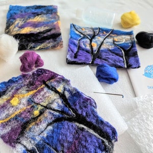 Needle felting kit beginner, Wet felting kit, Diy kit needle felting craft kits for adults and children, 12 year old gift Christmas felting