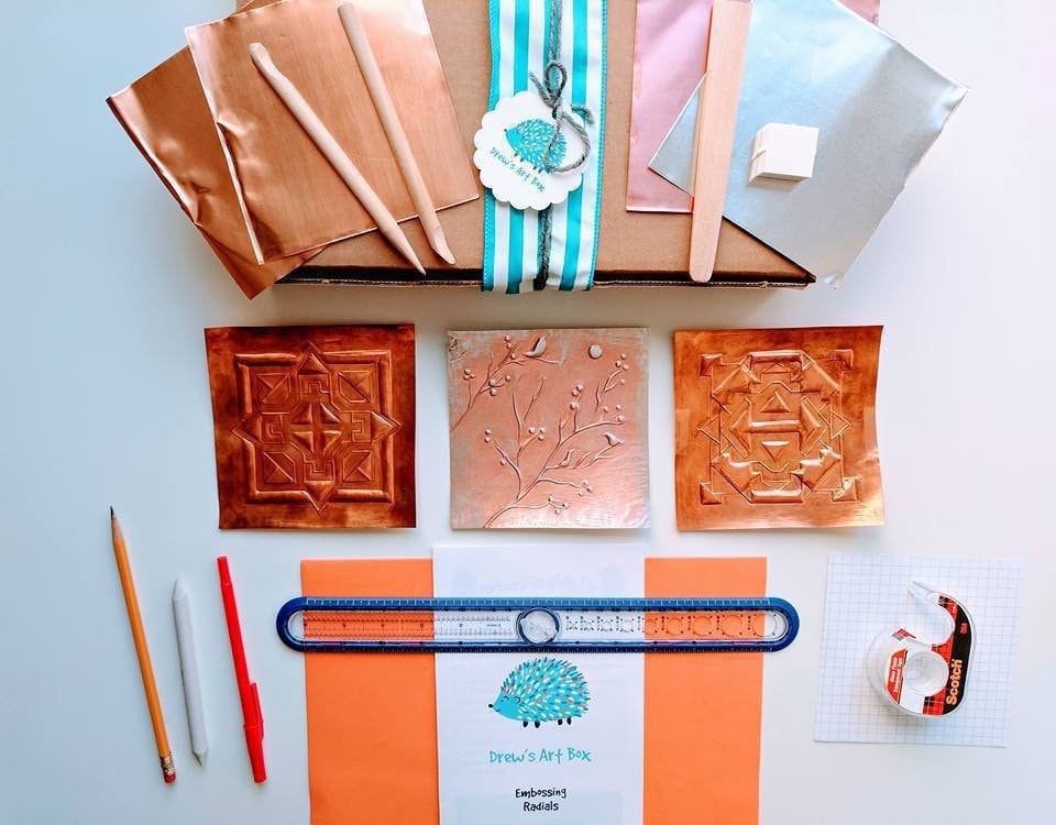 Embossing craft kit kids crafts - Copper embossing art craft supply - Kids  art project - Craft activity box Homeschooling teaching resources