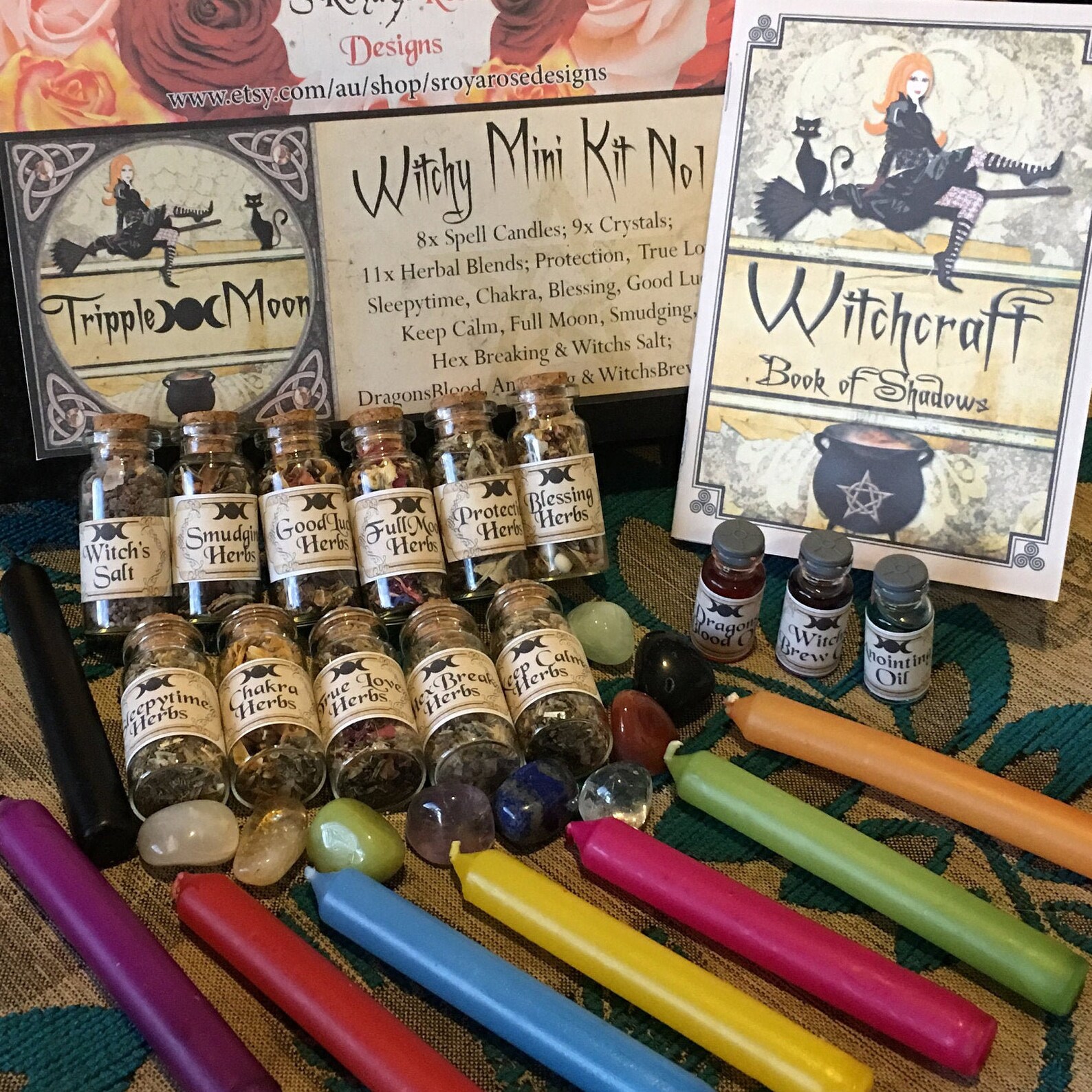 Mini Magick Kit Witchcraft Supplies Mini Herbal Kit Wicca Etsy Australia