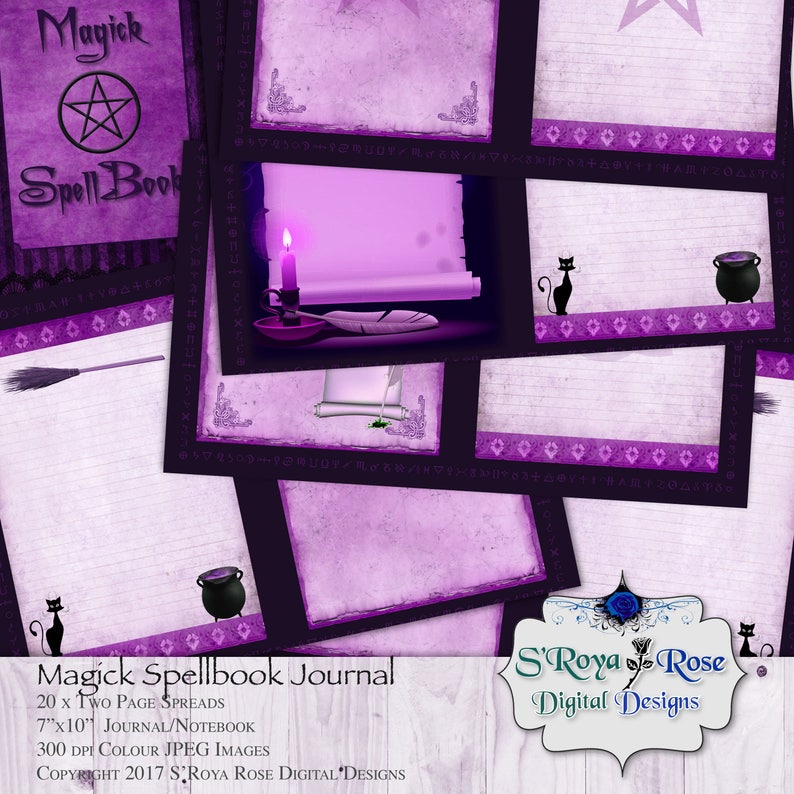 Printable Spellbook Journal DIY Kit Witchcraft digital Etsy