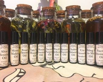 Witchcraft Practitioner Oils, 3ml, 5ml, 10ml, 20ml, Infused Conditioning Oils, Shamanic, Hoodoo Oils, Wiccan Supplies, Spell Oil Kits