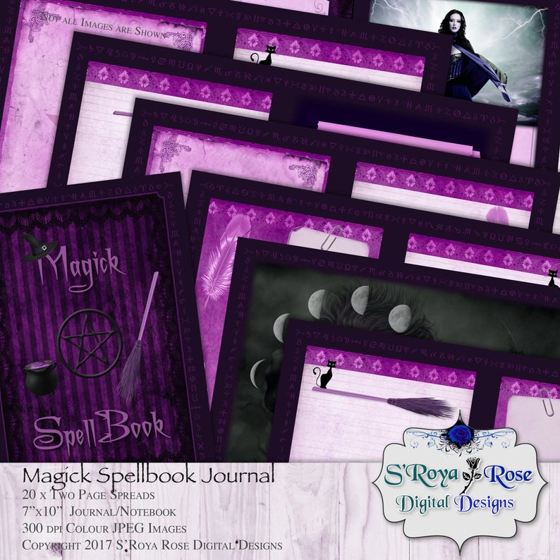 Printable Spellbook Journal DIY Kit Witchcraft digital Etsy