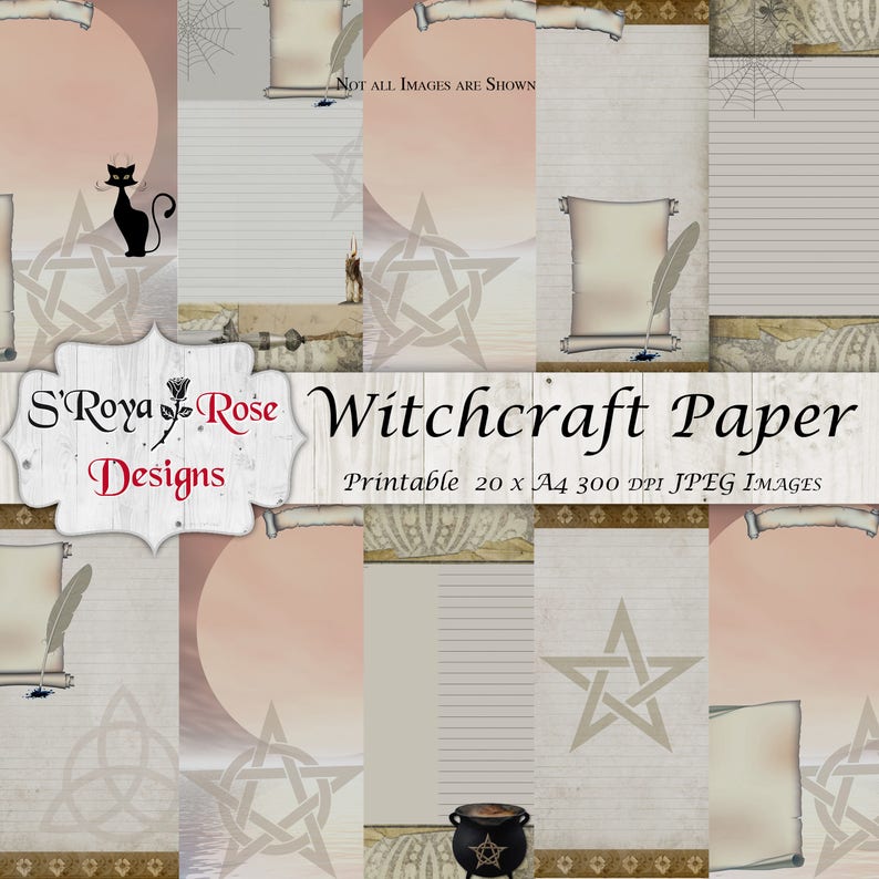 Witchcraft Digit Paper DIY Kit Digital stationary | Etsy