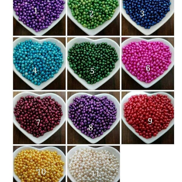 Tiny Round Pearls,Baby Pearls 3-4MM,11 Colors.loose pearl beads,AAA,colorful pearl beads