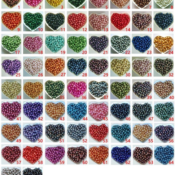 1 PCS AAA Loose Round Pearls 6-8MM 66 Colors,colorful pearls,loose pearls,diy pearls,natural pearl beads