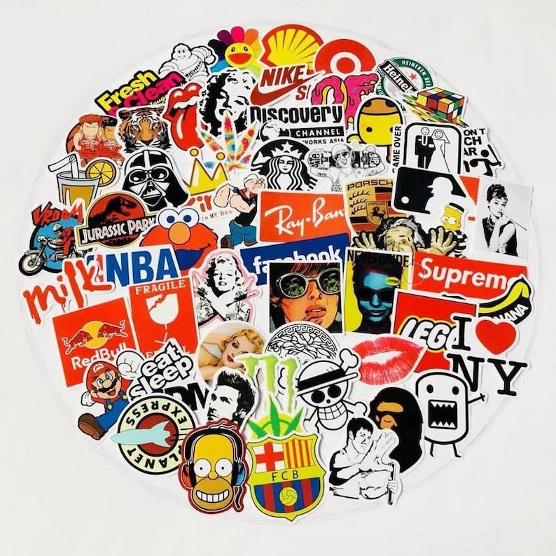 Pop Culture & Brands 60pc Sticker Set 2 Etsy