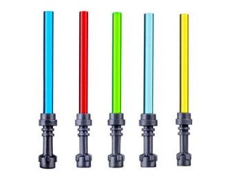 5 x Light Sabers Blue/Red/Green/LightBlue/Yellow