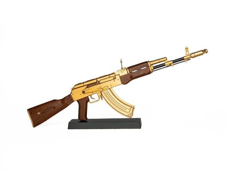 Gold AK 47 Miniature Model 13 Scale Die Cast Nonfiring Etsy