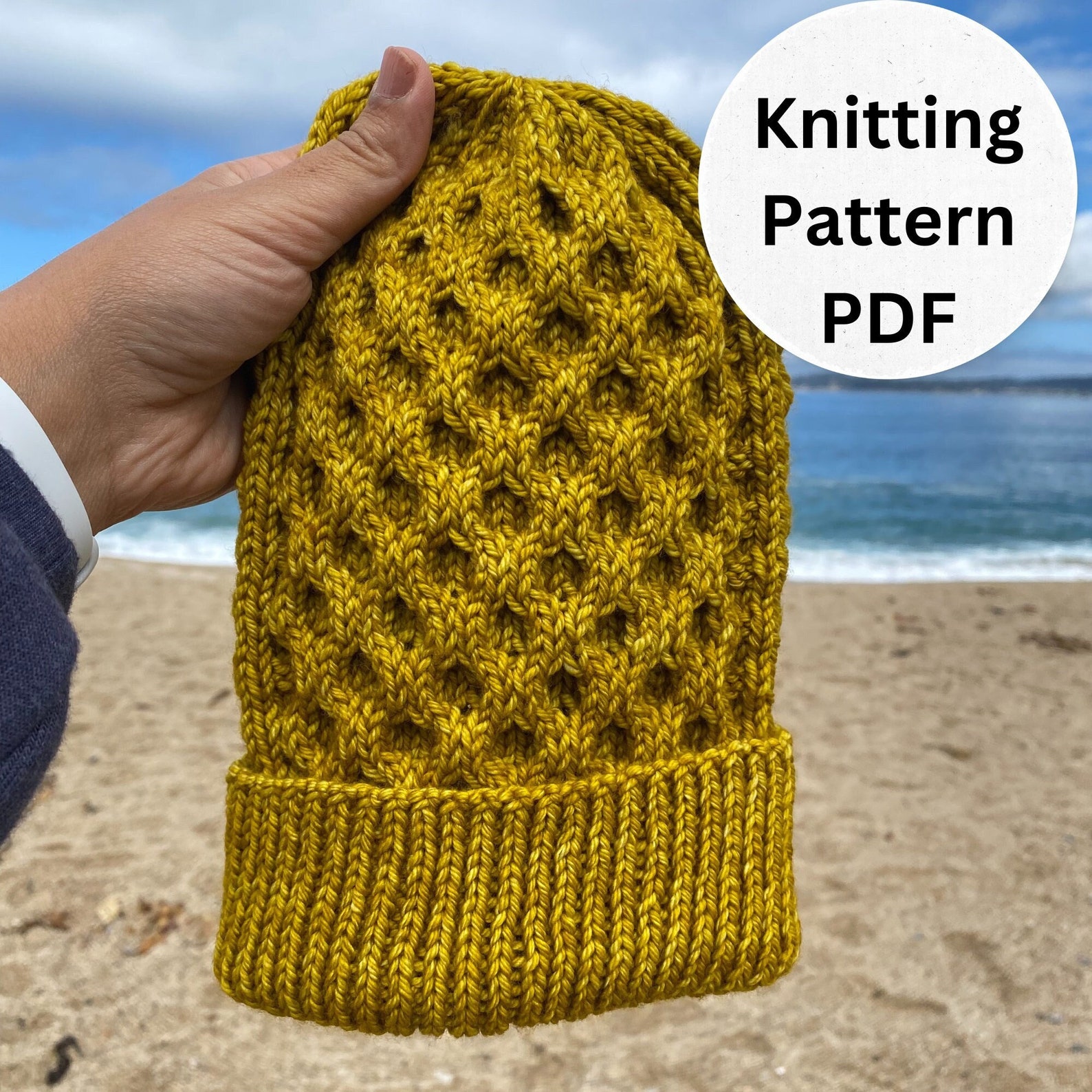 Knitting Pattern Waffles With Honey Hat - Etsy
