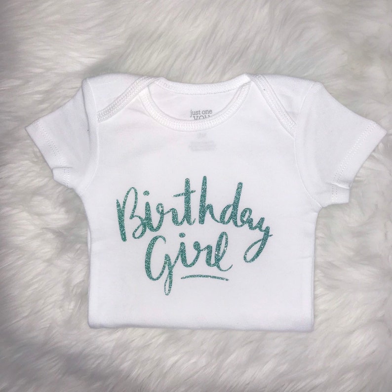 Birthday Girl Bodysuit First Birthday Girl Onesie Glitter Etsy