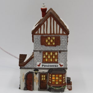 Heritage Village Collection Dickens&#39; Village Series &quot;Poulterer&quot; Hand Painted Dept 56 1988 (Retired)