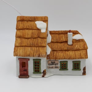 Heritage Village Collection Dickens&#39; Village Series &quot;The Cottage of Bob Cratchit and Tiny Tim &quot; Department 56  Lighted 1985, Retired