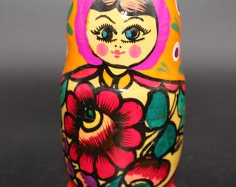 Matryoshka 4 Piece Set Russian Wooden Nesting Dolls Hand Painted