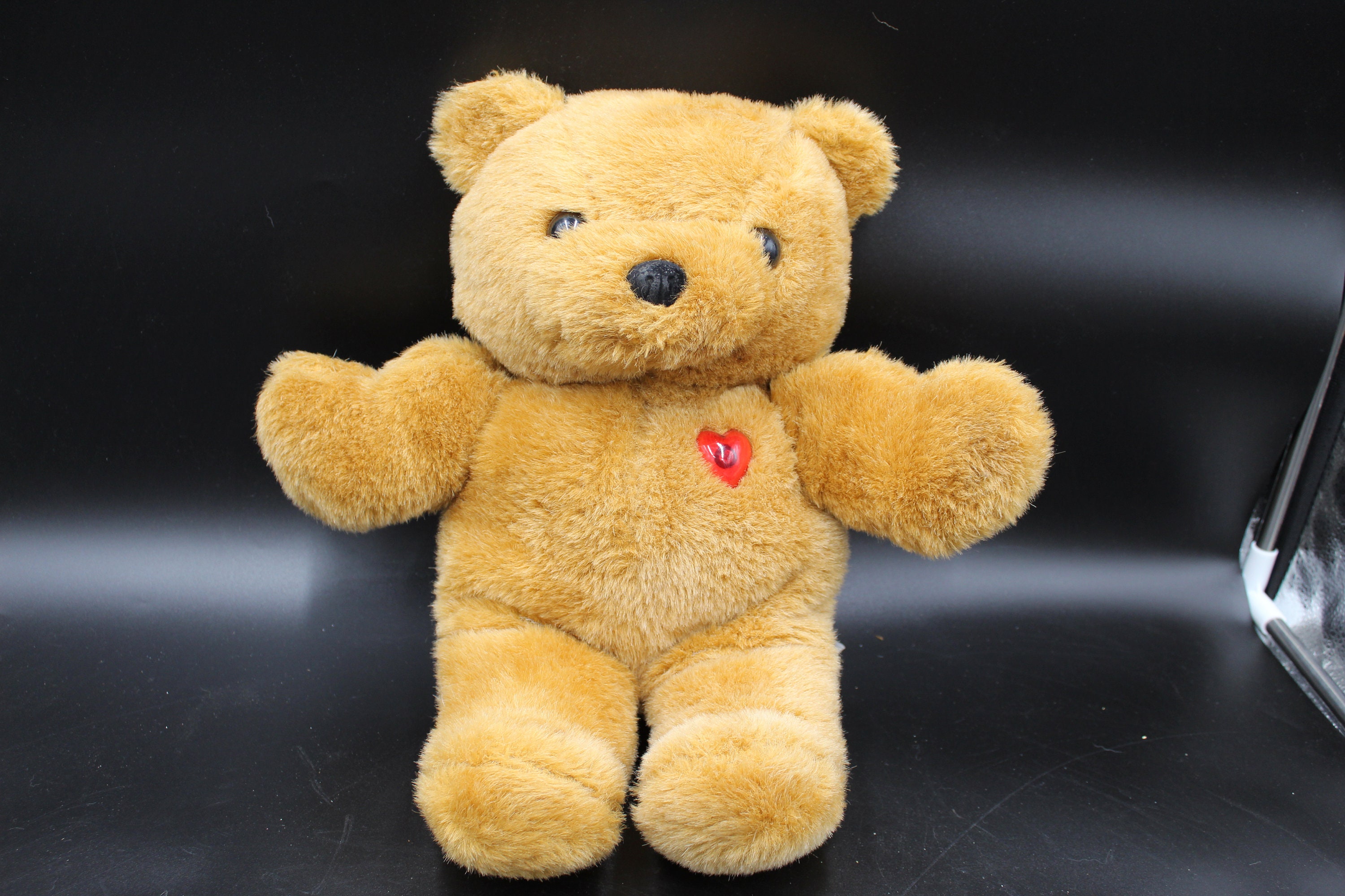Vintage Teddy Bear Musical Light up Heart Plush Stuffed