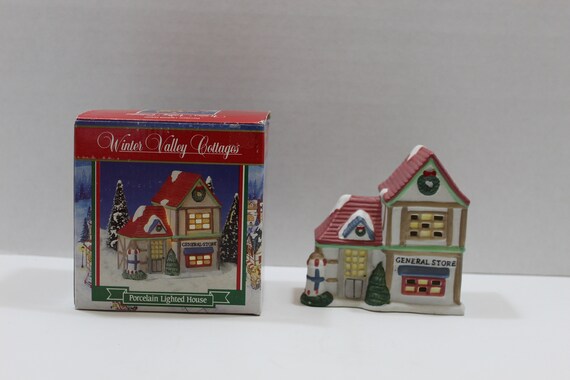 Winter Valley Cottages Porcelain Night Light House General Etsy
