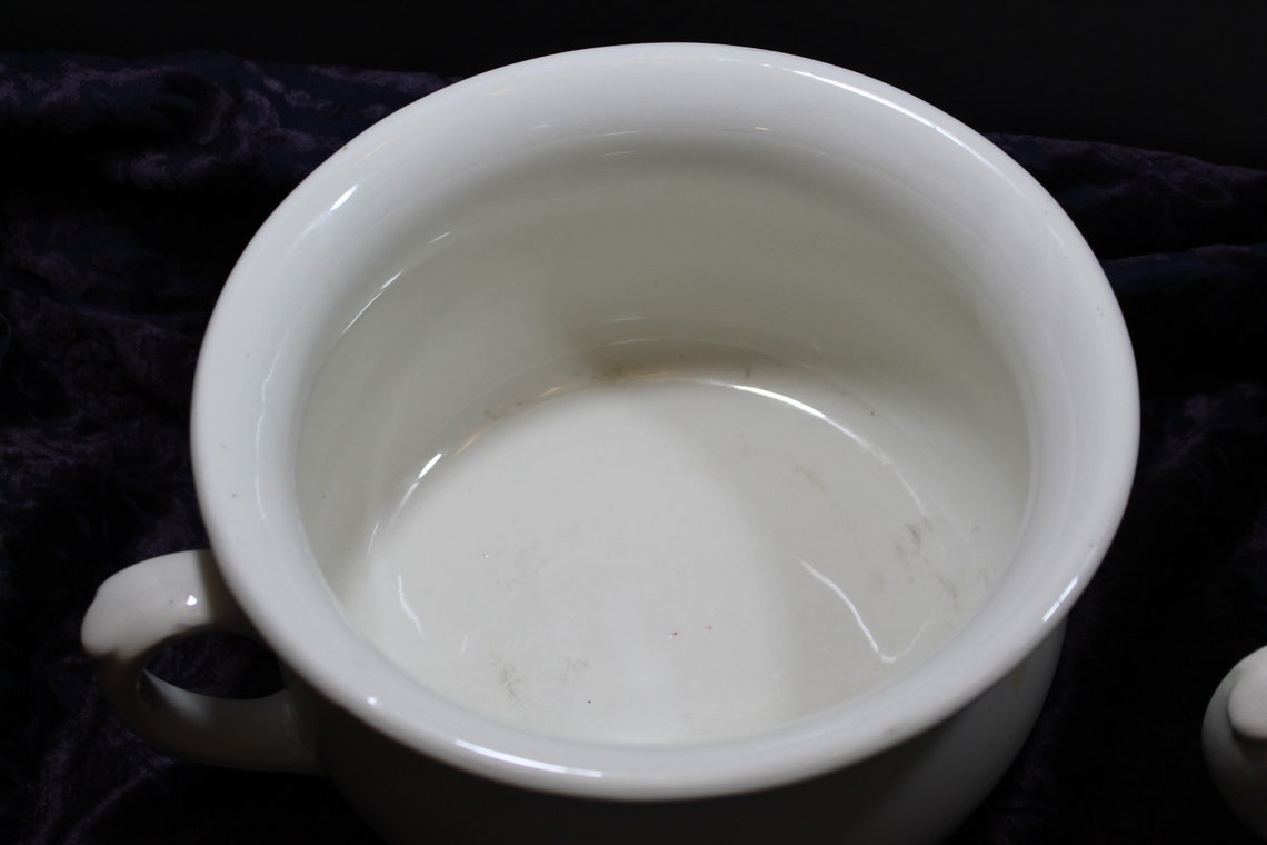 Vintage Arthur Wood White Ceramic Chamber Pots Set of 2 Etsy
