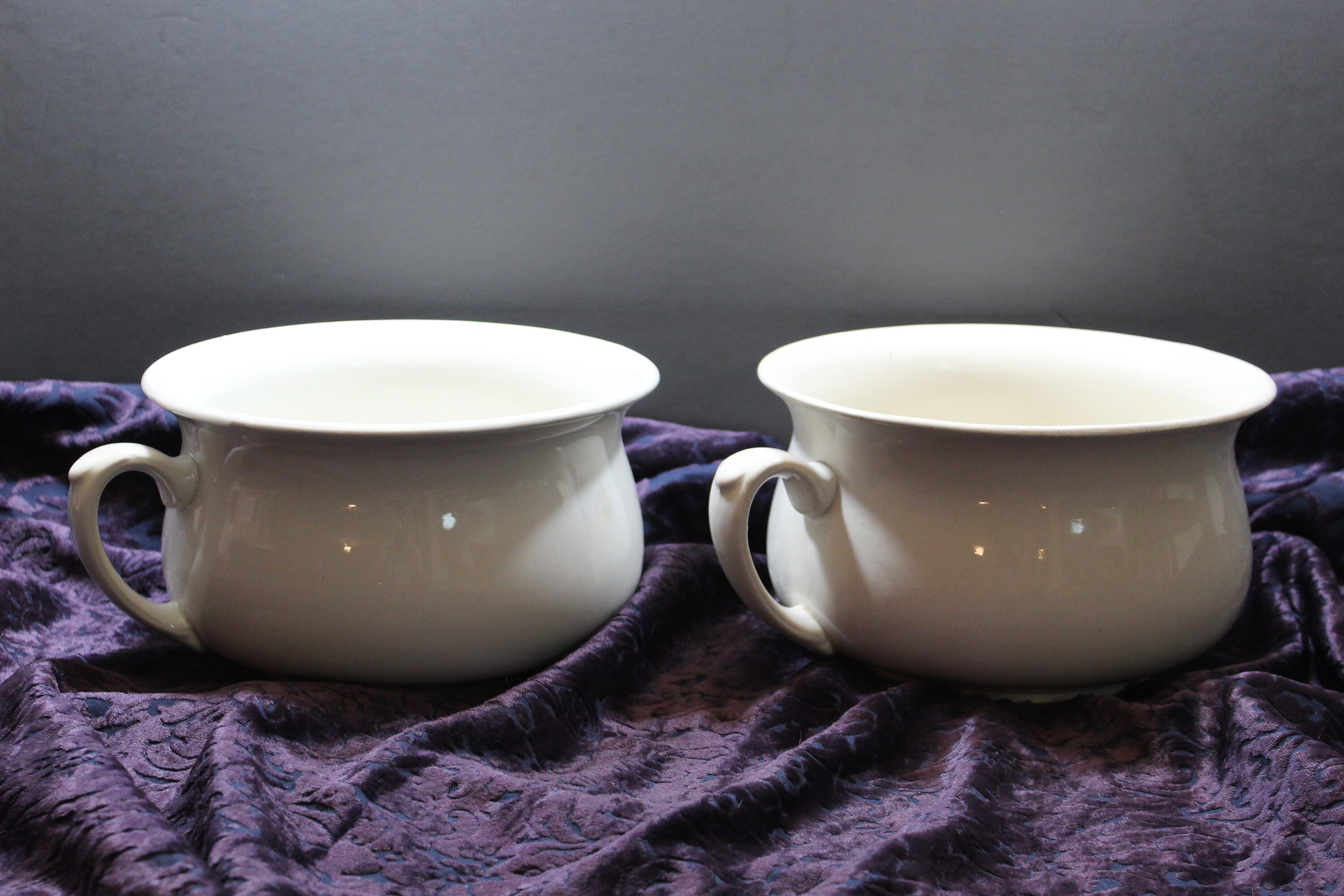 Vintage Arthur Wood White Ceramic Chamber Pots Set of 2 Etsy
