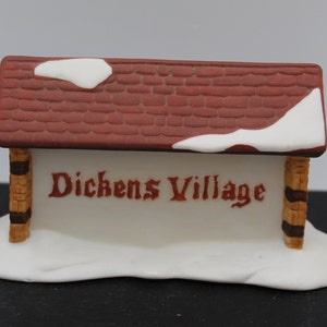 Dickens Village Sign: Dept 56 Heritage Village Collection Accessory