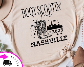 Magliette per feste a Nashville - Magliette per feste - Magliette Boot Scootin Club - Feste tra ragazze - Magliette per weekend tra ragazze - Magliette di gruppo - Nashville