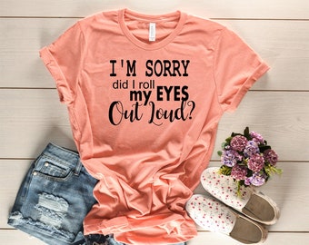 ¿Puse los ojos en blanco? Camiseta - Camiseta de cuello redondo con los ojos en blanco - Camiseta unisex - Camiseta de cuello redondo - Camiseta con los ojos en blanco