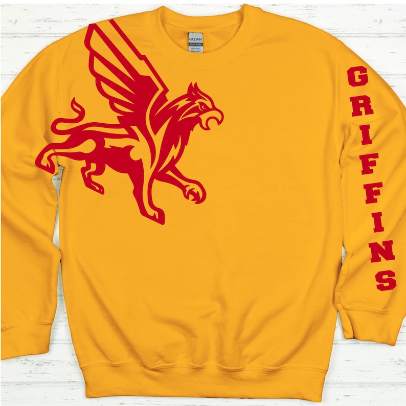 Felpa girocollo con mascotte: design Bulldogs - Colori personalizzati disponibili immagine 10