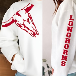 Felpa girocollo con mascotte: design Bulldogs - Colori personalizzati disponibili immagine 8