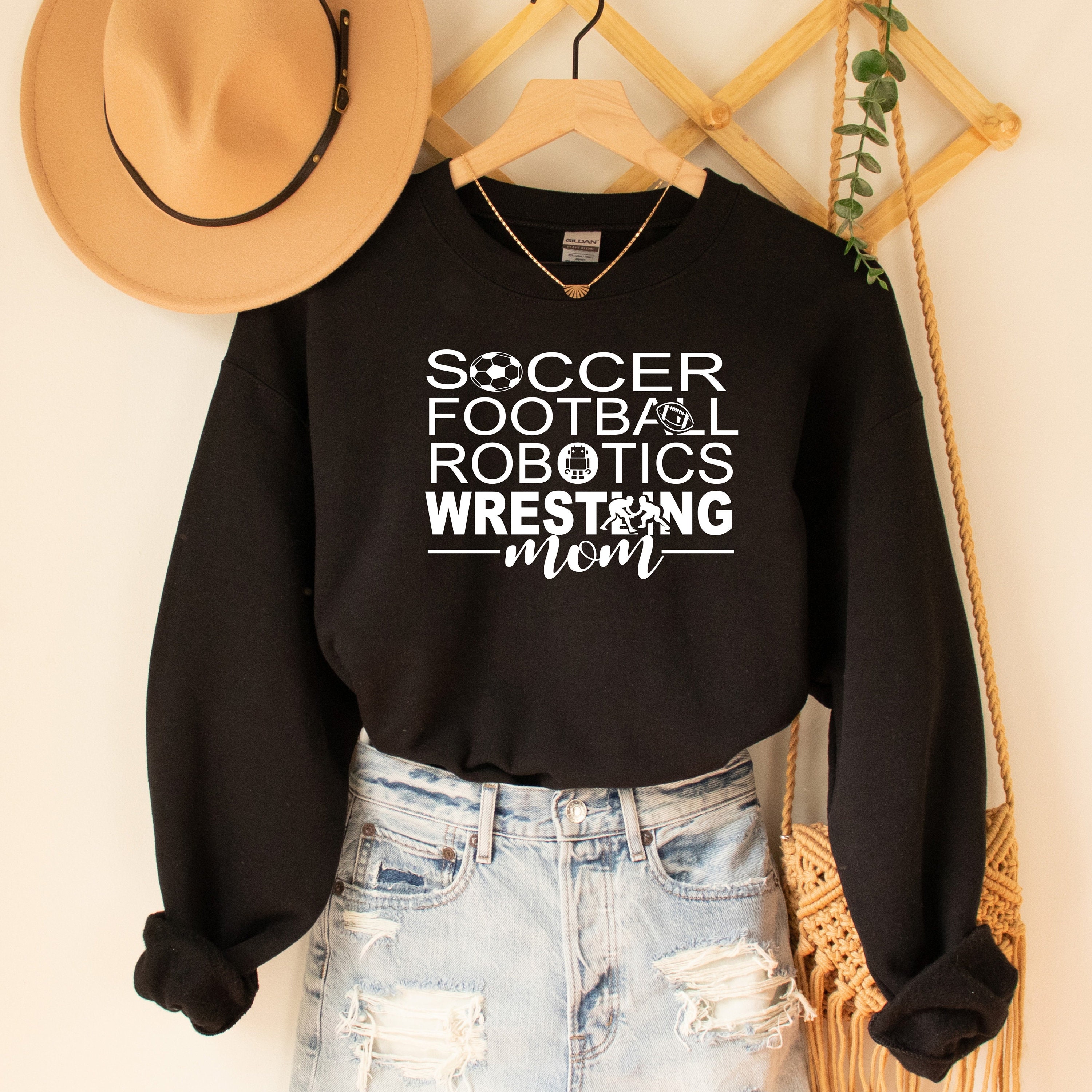 Sportsmom Crewneck - Mom Sweatshirt - Sports Crewneck - Custom Sports Mom - Gift for Mom - Christmas Gift for Mom - High School Sports Tee