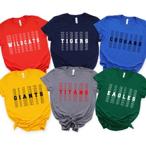 School Mascot Shirts - Mascot Shirt- Custom School Shirts- School Shirts- Custom tees - Mascots for Schools - Custom School Tee