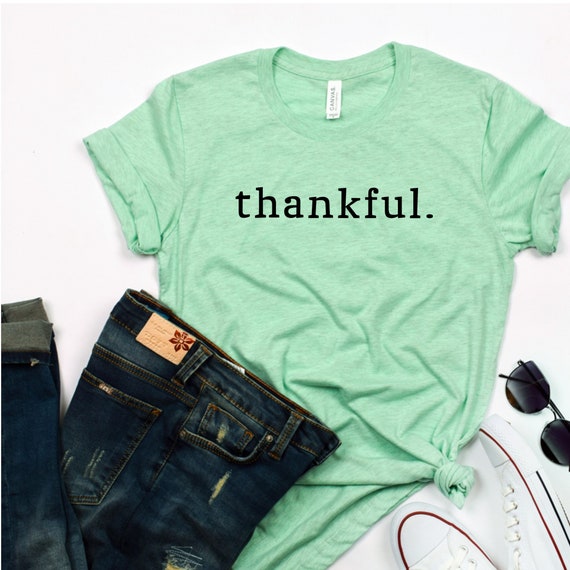 thankful shirt - give thanks shirt- full of thanks shirt- cute thankful shirt- soft thankful shirt- popular thankful shirts - custom made