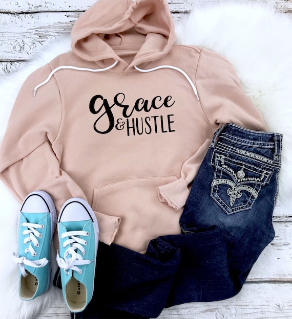 Grace and Hustle Sweatshirt Grace Sweatshirt Hustle Sweatshirt Religious  Christian Gift Christian Sweatshirt Christian Hoodie her 