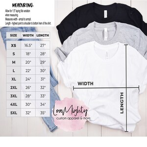 a women's t - shirt size guide with measurements