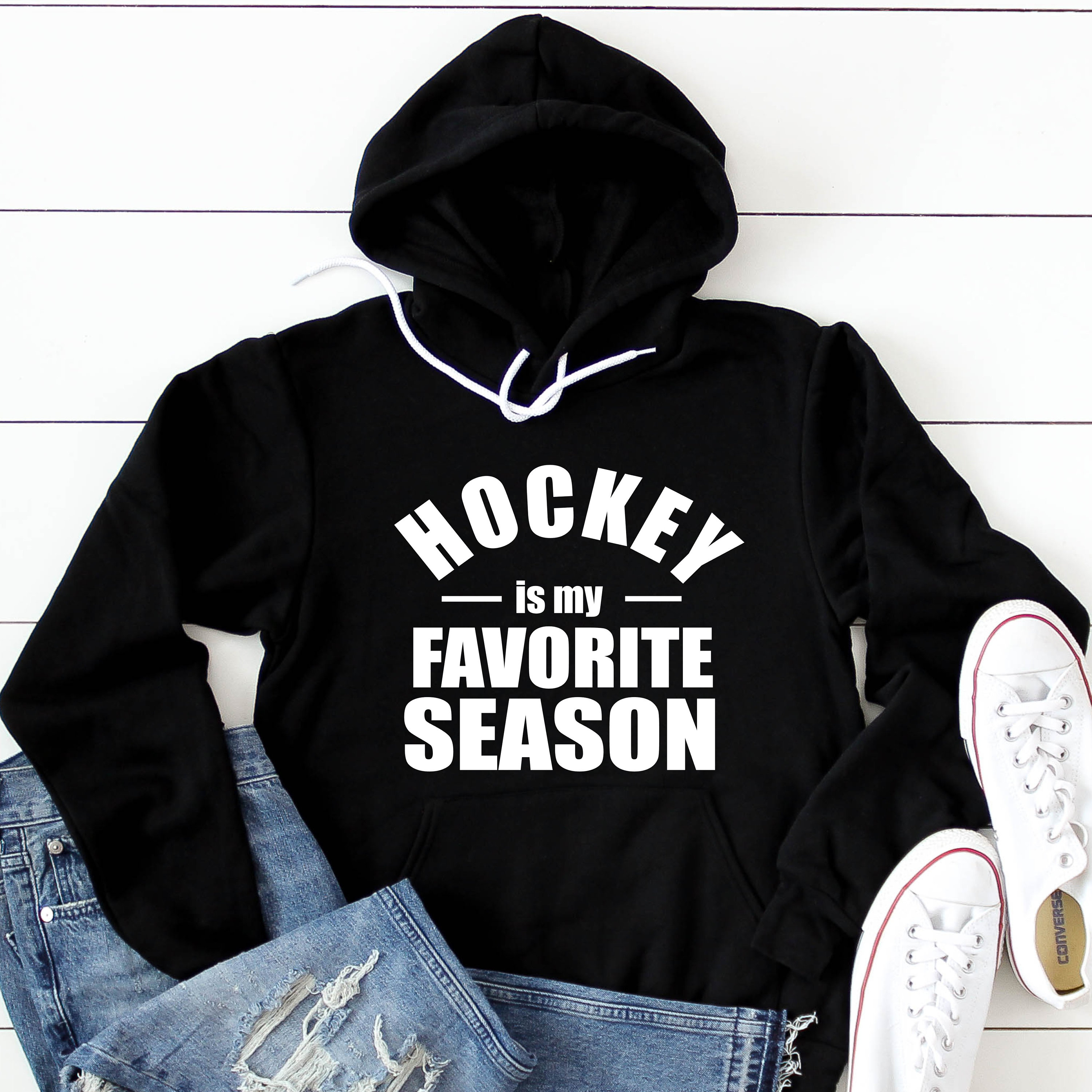 Hockey is my favorite season hoodie - hockey sweatshirt - Love Hockey hoodie - Custom Hockey Sweatshirt - Pullover Hockey Hoodie - Last name