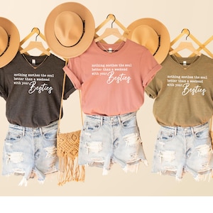 T-shirts Besties / Week-end entre besties / Rien de tel que les besties / T-shirts Bestie personnalisés / T-shirts Best Friend / Best Friend Match