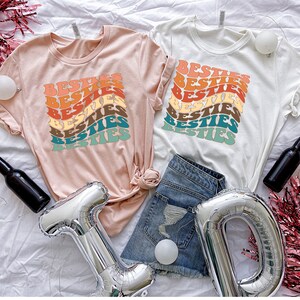 Best Friend Retro Shirts - Besties Shirts - Besties Retro Shirt - Retro Best Friend Matching Shirts - Shirts for Besties - Cute Besties