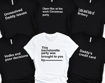 Cards Against Humanity Themed Bachelorette Shirts- Funny Bachelorette Shirts - Group Bachelorette Shirts - Custom Bachelorette Shirts -fun