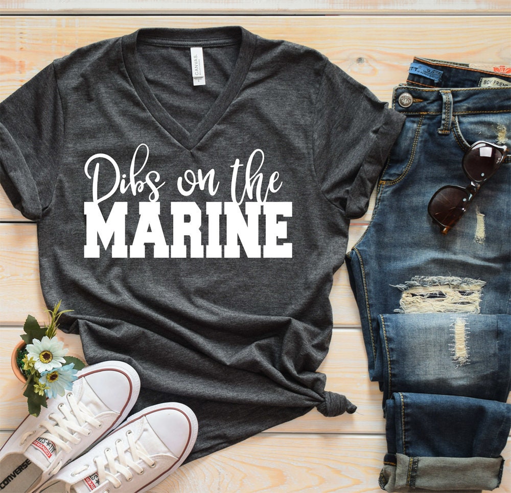 Dibs on the Marine Shirt - Marine Wife Shirt - Marine Girlfriend Shir…