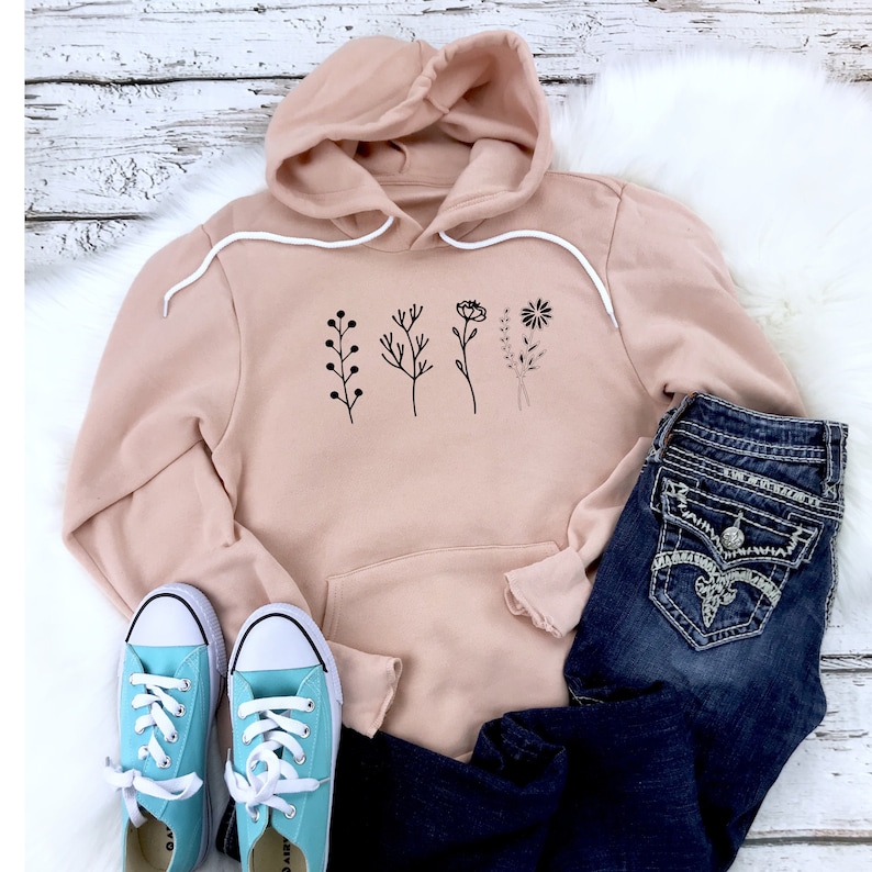 Wildflower Folk French Terry Hoodie main image 1