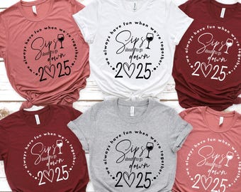 Sips about to go down shirts - Wine Girls Trip Shirts - Wine Group Shirts- Wine Shirts for Group- Wine 2024 Shirts - Matching Wine Shirts
