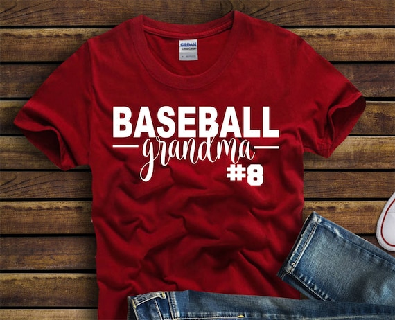 Baseball Grandma T-shirt Grandma T-shirt Mother's Day Shirt for Grandma Gifts for Grandma Baseball Grandmother