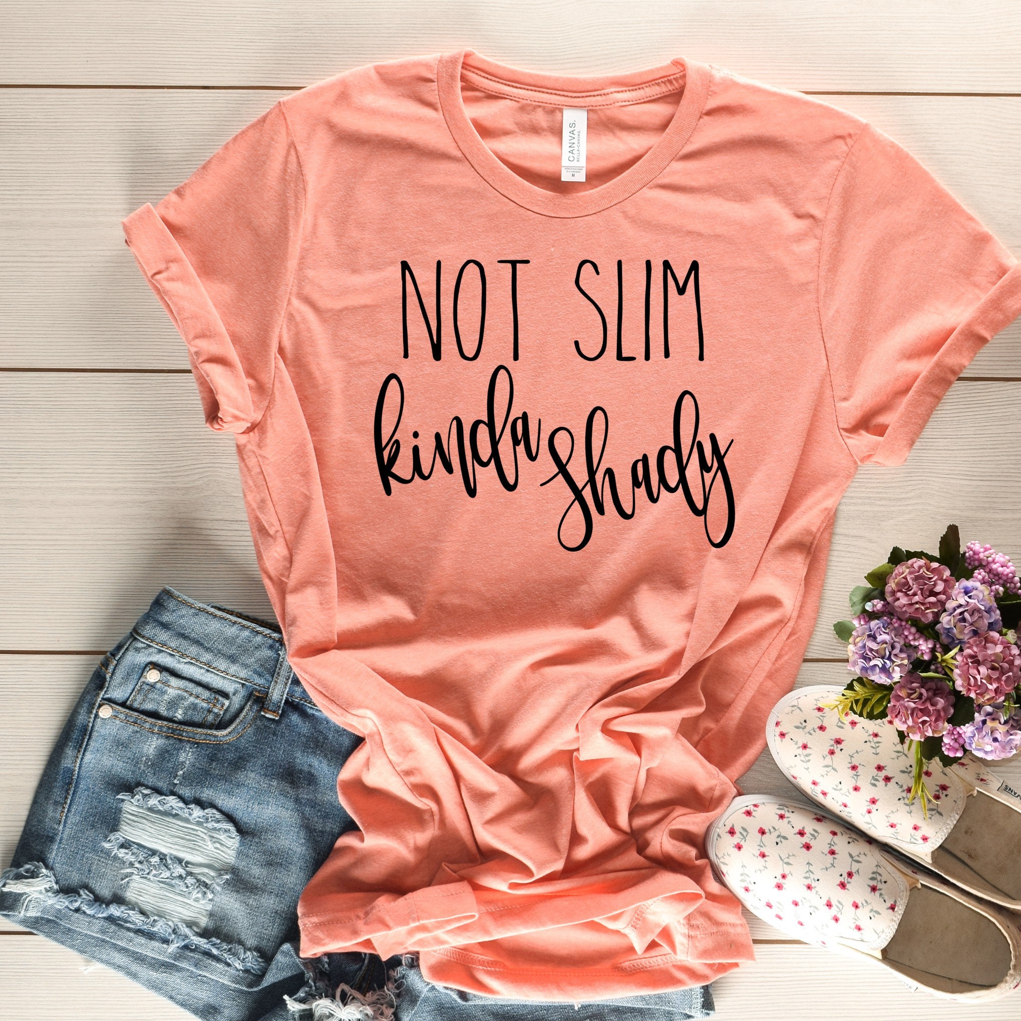 Not Slim Kinda Shady Shirt - Slim Shady Shirt - Women's Shirts - …