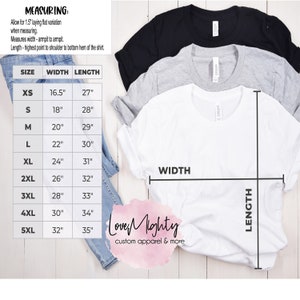 a women's t - shirt size guide with measurements