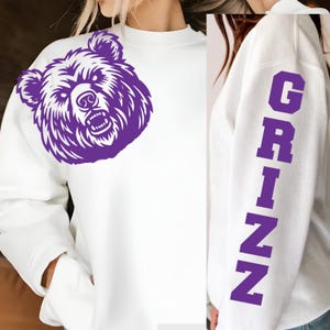 Felpa girocollo con mascotte: design Bulldogs - Colori personalizzati disponibili immagine 9