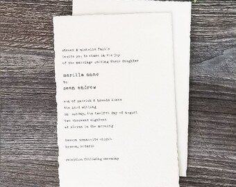 Typewriter Invite Etsy