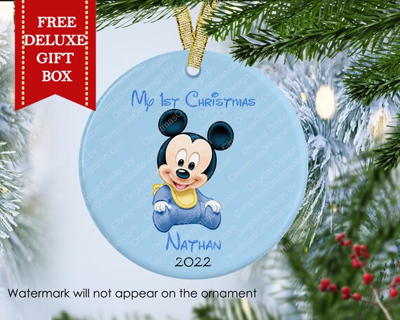 El adorno navideño del Minnie mouse Mickey - Etsy España