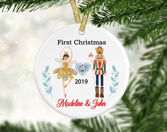 Our First Christmas Ornament-Mr & Mrs Ornaments-Couple Ornament-Personalized Christmas Ornament Couple-Nutcracker ornament-Christmas Gift