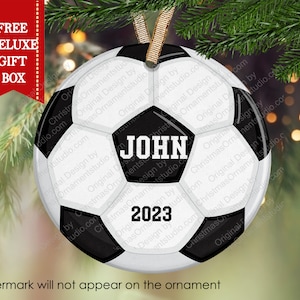 Soccer Christmas Ornament-Sport Christmas Ornament-Personalized Soccer Ornament-Soccer gift