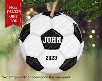 Personalized Soccer Christmas Ornament: Sport Gift